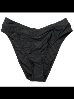 J. Crew Black High-Cut Bikini Bottoms